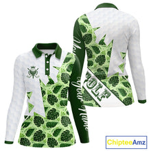 Load image into Gallery viewer, Personalized Womens Golf Shirt Tropical Style – Custom Name Polo, Gift For Mom, Golfer Gift Idea NHT673
