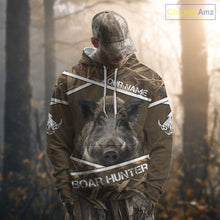 Load image into Gallery viewer, Personalized Wild Boar Hunting Camo Full Printing Shirts, Boar Hunting Gifts, Hunting Season NHT128