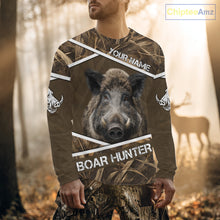Load image into Gallery viewer, Personalized Wild Boar Hunting Camo Full Printing Shirts, Boar Hunting Gifts, Hunting Season NHT128