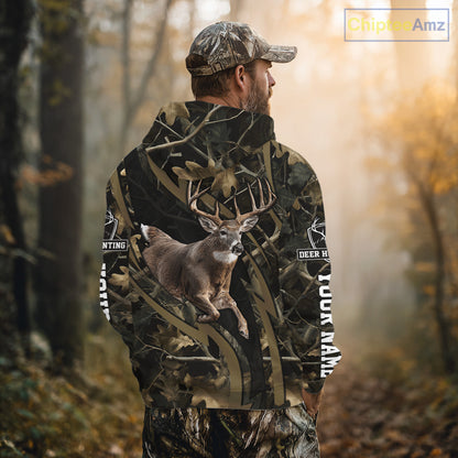 Custom Camo Forest 3D Animal Deer Hunting Shirt Best Hunting Clothes For Season NHT303