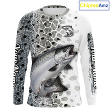 Load image into Gallery viewer, Chinook Salmon (King Salmon) Fishing Camo Performance Fishing Shirts Long Sleeve For Fisher NHT570