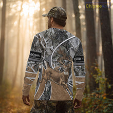 Load image into Gallery viewer, Whitetail Deer Hunting Big Game Shirt 3D All Over Print, Snow Winter Camo, Gift For Hunters NHT173