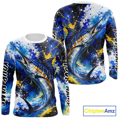 Custom Marlin Fishing Jersey – Saltwater Fishing Shirt Long Sleeve For Men