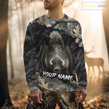 Load image into Gallery viewer, Wild Boar Hunting Black Camouflage Forest 3D Shirt For Hunting Season, Gift For Hunters NHT178