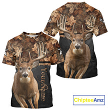 Load image into Gallery viewer, Best Custom Camo Autumn Whitetail Deer Hunting Shirt With Full All-Over 3D For Deer Hunters NHT180