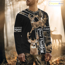 Load image into Gallery viewer, Best Deer Hunting Shirt Jumping Deer Custom Name Camo Clothes For Deer Hunters Gifts NHT187