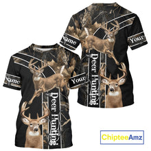 Load image into Gallery viewer, Best Deer Hunting Shirt Jumping Deer Custom Name Camo Clothes For Deer Hunters Gifts NHT187