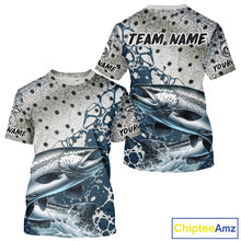 Load image into Gallery viewer, Personalized Chinook Salmon Saltwater Short Sleeve T- Shirt For Men, Salmon Fishing Jerseys NHT854