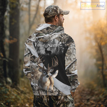 Load image into Gallery viewer, Whitetail Deer Hunting 3D All Over Print Winter Camo Shirt Custom Name Gifts For Hunter NHT215