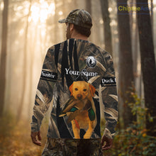 Load image into Gallery viewer, Yellow Lab Duck Hunting Camo Shirt – All Over Print Design, Perfect Gift for Hunters NHT227