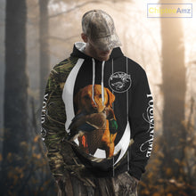 Load image into Gallery viewer, Duck Hunting Waterfowl Camouflage Shirt with Labrador Retriever, Custom Name Hunting Season NHT124