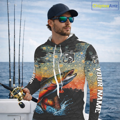 Brook Trout Fishing Shirt Long Sleeve Custom Fishing Jerseys, Trout Fishing Shirts NHT417