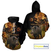 Load image into Gallery viewer, Personalized Wild Hog Hunting Camouflage Full Printing Shirts, Custom Name, Hunting Season NHT129