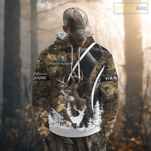 Load image into Gallery viewer, Forest Camo Deer Hunting 3D Shirt – Custom Name Personalized Gift NHT299