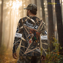 Load image into Gallery viewer, Mallard Duck Hunting Shirts With Dog Chocolate Lab, Personalized Hunting Clothes NHT183