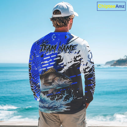 Personalized Black Drum Fishing Jerseys For Fishing Team, Tournament Fishing Shirts NHT448