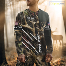 Load image into Gallery viewer, Custom Deer 3D Hunting Shirt, Antler Camo Design, Personalized Name Hunting Gift for Men NHT286