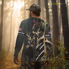 Load image into Gallery viewer, Custom Deer 3D Hunting Shirt, Antler Camo Design, Personalized Name Hunting Gift for Men NHT286