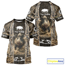 Load image into Gallery viewer, Wild Hog Hunting Full 3D Camo Printed Custom Name Boar Hunting Clothes, Hunting Gifts NBT192