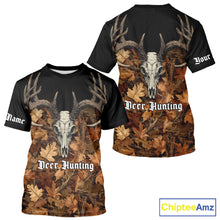 Load image into Gallery viewer, Deer Hunting Orange Camouflage Custom Name 3D Shirts, Custom Deer Hunting Clothes NBT194