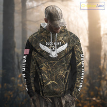 Load image into Gallery viewer, Best Duck Hunting Camouflage with US Flag Detail 3D Printed Shirts, Duck Hunting Gifts NBT205