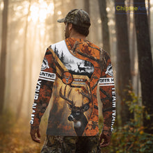 Load image into Gallery viewer, Fall Camo Whitetail Deer Hunting Shirt with Custom Name – Personalized Hunting Clothes for Men NBT26