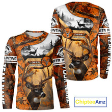Load image into Gallery viewer, Fall Camo Whitetail Deer Hunting Shirt with Custom Name – Personalized Hunting Clothes for Men NBT26