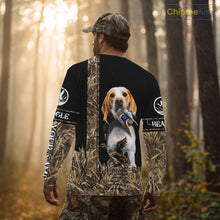 Load image into Gallery viewer, Duck Hunting with Beagle Dog Camo Custom Name All Over Print Shirts, Hunting Gifts NBT120