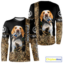 Load image into Gallery viewer, Duck Hunting with Beagle Dog Camo Custom Name All Over Print Shirts, Hunting Gifts NBT120