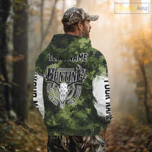 Load image into Gallery viewer, Green Camouflage Deer Hunting Shirts with American Flag – Custom Name, Gift for Hunters NBT37