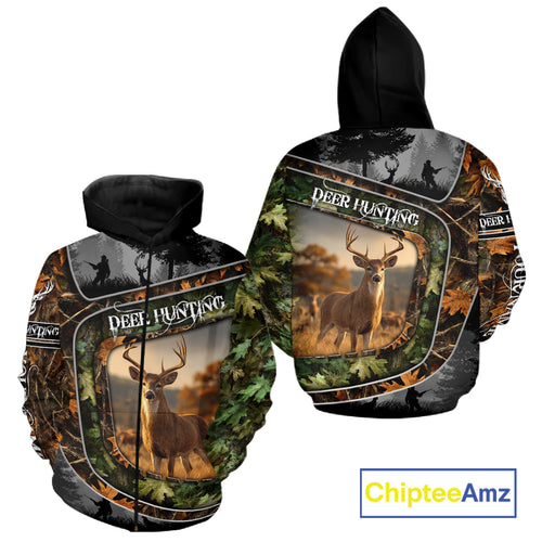 Deer Hunting Custom Name Camo Shirts - Personalized Hunting Clothes for Deer Hunting Season NBT38