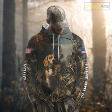 Load image into Gallery viewer, Custom Rabbit Hunting Beagle Dog US Flag Camouflage 3D Shirts, Rabbit Hunting Clothes NBT229