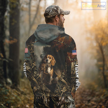 Load image into Gallery viewer, Custom Rabbit Hunting Beagle Dog US Flag Camouflage 3D Shirts, Rabbit Hunting Clothes NBT229