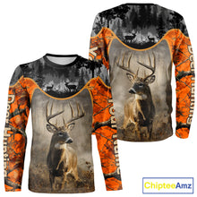 Load image into Gallery viewer, Custom 3D Deer Hunting Orange Camouflage Shirts for Men, Best Hunting Gifts for Hunters NBT231