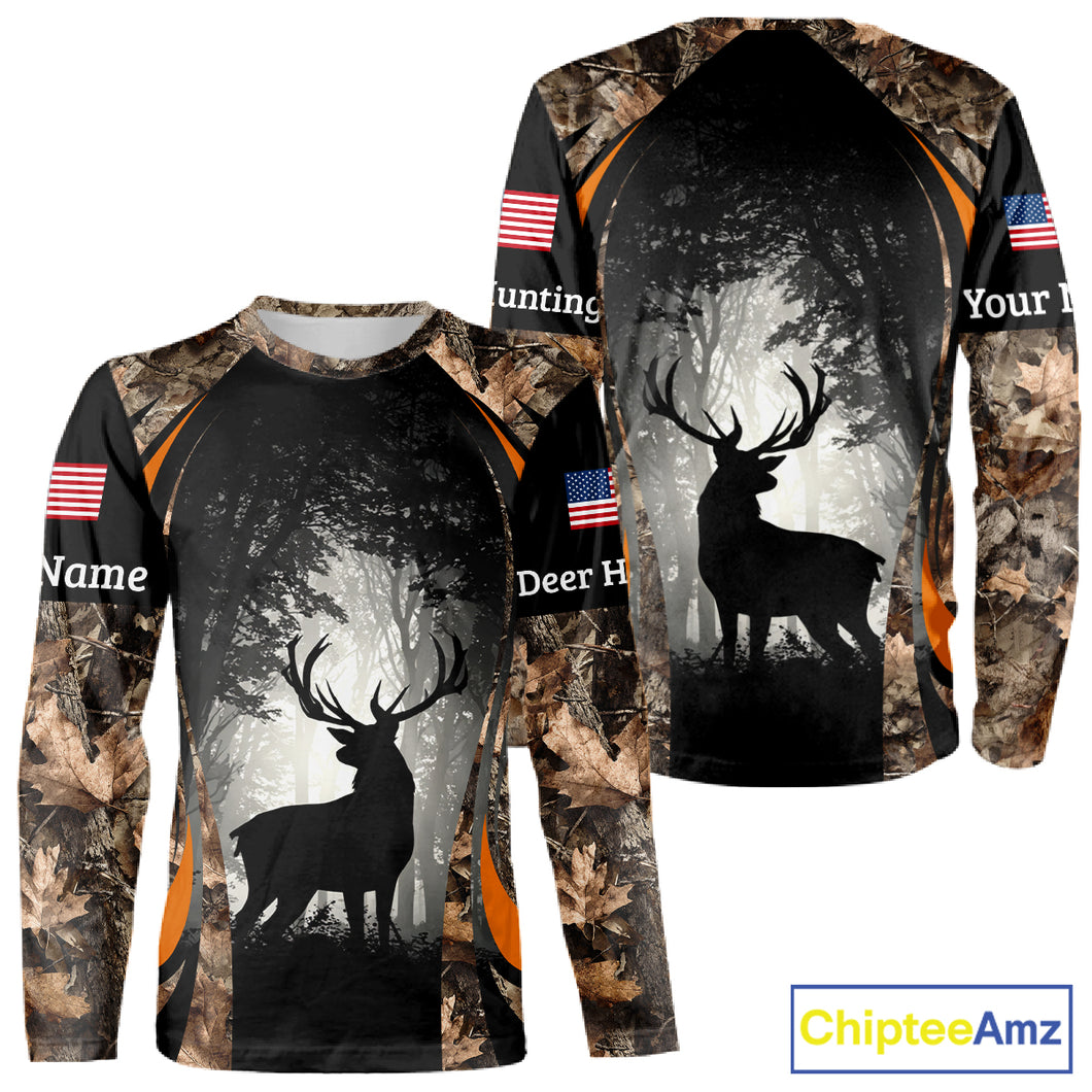 Deer Hunting Fall Forest Camo 3D All Over Printed Shirts, Deer Hunting Season, Hunting Clothes NBT233