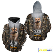 Load image into Gallery viewer, Mallard Duck Hunting Waterfowl Camo Custom Name Shirts for Men, Duck Hunting Clothing NBT288