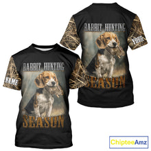 Load image into Gallery viewer, Rabbit Hunting Camouflage 3D Printing Custom Name Shirt, Rabbit Hunting Season NBT147