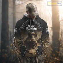 Load image into Gallery viewer, Personalized Wild Hog Hunting Camouflage 3D Shirts, Boar Gifts for Hunter NBT150