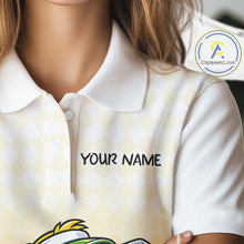 Load image into Gallery viewer, Funny Duck Golf Polo Shirt For Women, Cute Duck With Beer Print Shirt, Sporty Animal Golf Gift NBT516