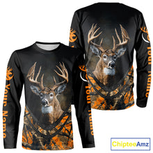 Load image into Gallery viewer, Deer Hunting Shirt Orange Camo 3D Custom Name, Season Deer Hunting, Hunting Gifts for Men NBT251