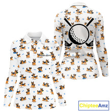 Load image into Gallery viewer, Womens Golf Polo Shirt Custom Funny German Shepherd Dog Team Womens Golf Top, Dog Lover Gift NBT541