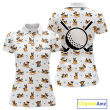 Load image into Gallery viewer, Womens Golf Polo Shirt Custom Funny German Shepherd Dog Team Womens Golf Top, Dog Lover Gift NBT541