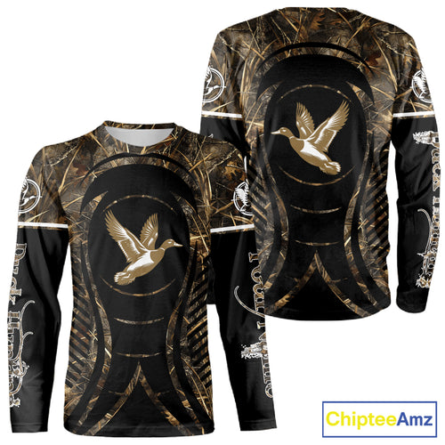 Duck Hunting Camouflage 3D Printed Custom Name Shirts for Hunter, Duck Hunting Gifts NBT179