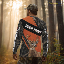 Load image into Gallery viewer, Custom Orange Camo 3D Animal Deer Hunting Shirt Best Hunting Clothes For Deer Season NBT261