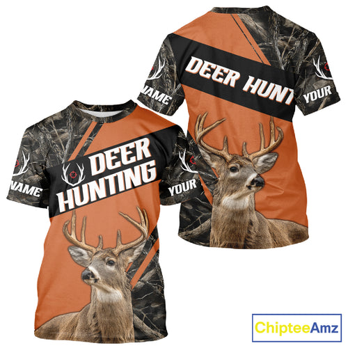 Custom Orange Camo 3D Animal Deer Hunting Shirt Best Hunting Clothes For Deer Season NBT261