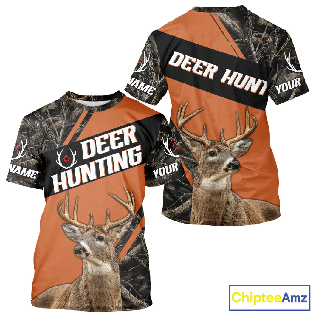 Custom Orange Camo 3D Animal Deer Hunting Shirt Best Hunting Clothes For Deer Season NBT261