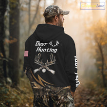 Load image into Gallery viewer, Deer Hunting Camo with US Flag 3D Printed Shirts for Men, Best Gift Ideas for Hunters NBT186