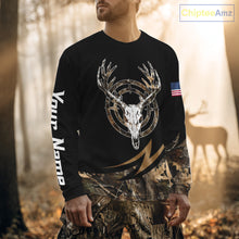 Load image into Gallery viewer, Deer Hunting Camo with US Flag 3D Printed Shirts for Men, Best Gift Ideas for Hunters NBT186