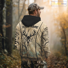 Load image into Gallery viewer, Deadwood Hunter Custom Name Long Sleeve, Hoodie Shirt For Deer hunters NBT02