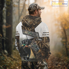 Load image into Gallery viewer, Black Lab Retriever Mallard Duck Hunting Camouflage Shirts, Duck Hunting Camo Shirt NBT199